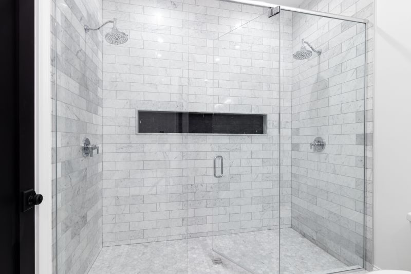 Open Shower with Pebble Floor